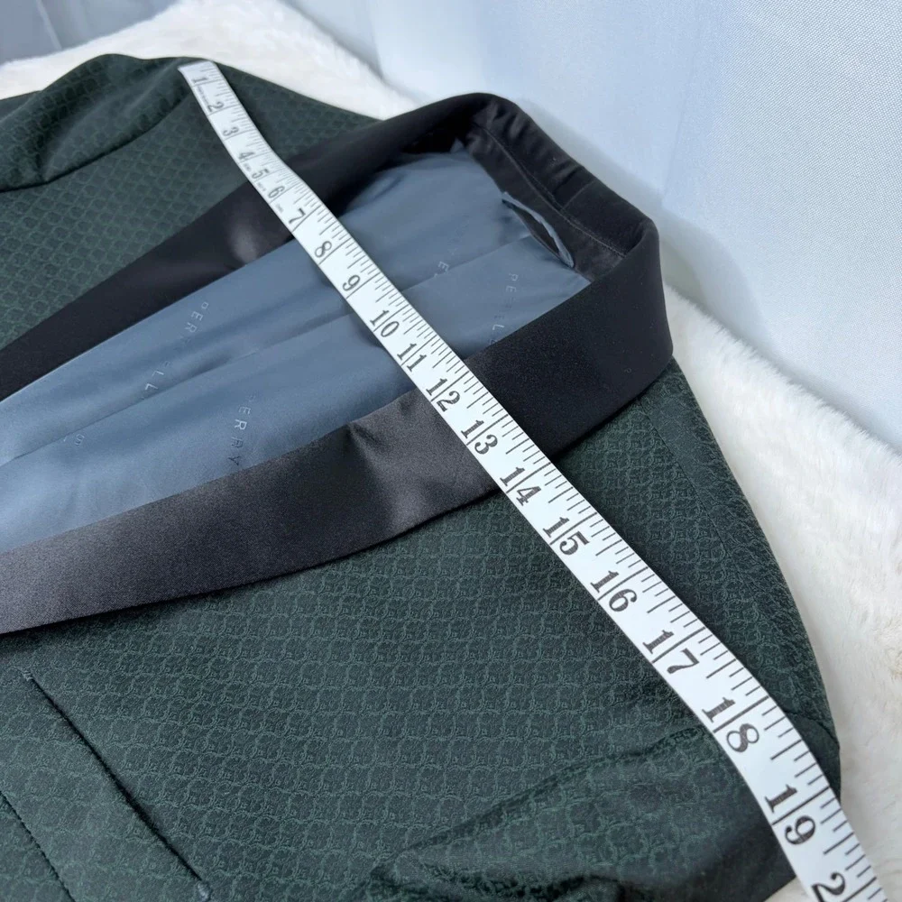 Perry Ellis Portfolio Palisade Green Textured Tuxedo Jacket Shawl Lapel 44R
